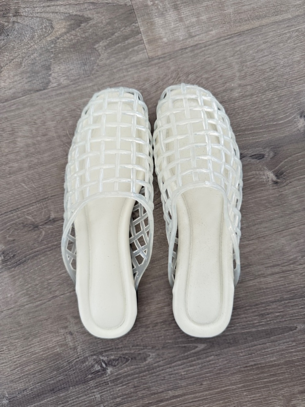 Clear Jelly Mesh Mules